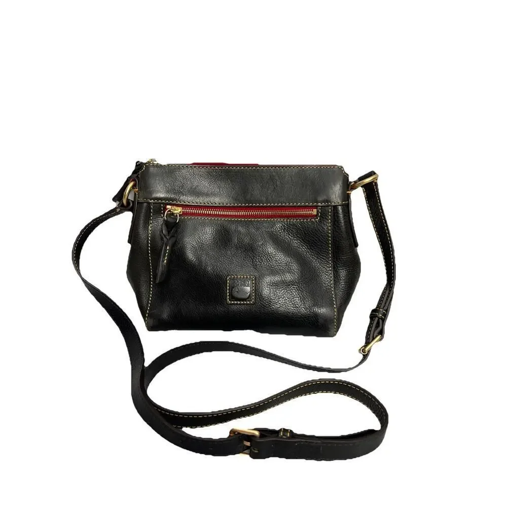 Dooney & Bourke Florentine Genuine Leather Allison Crossbody Bag Purse Black